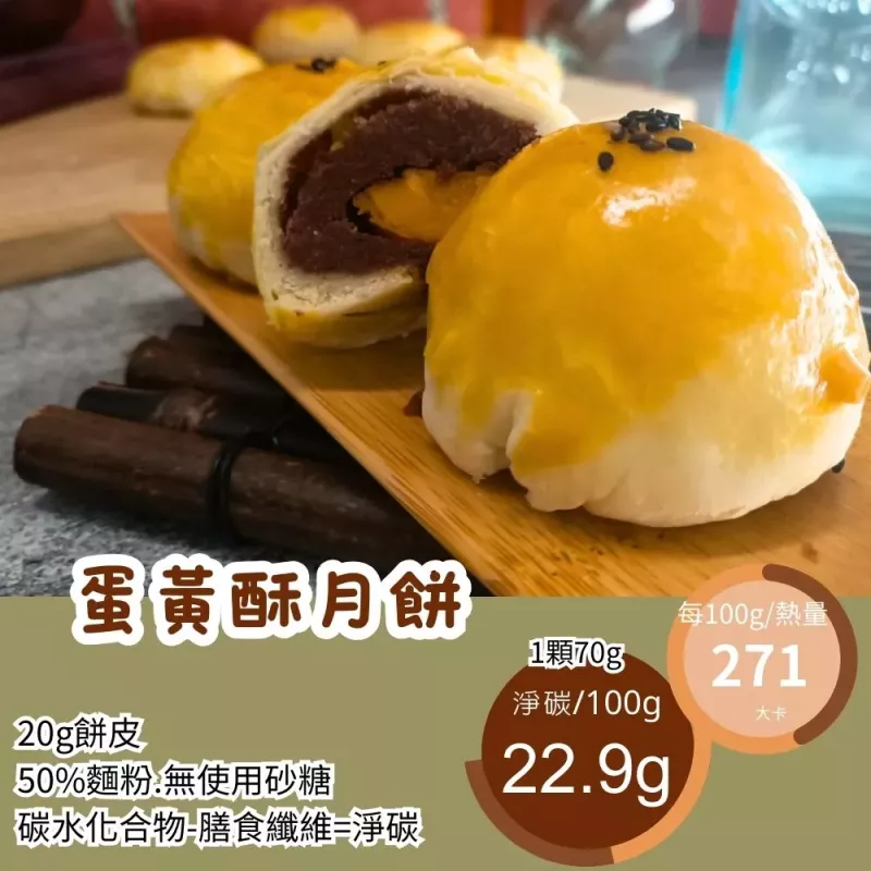 蛋黃酥月餅 四入禮盒 取代50%麵粉